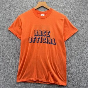 Vintage Nike Race Official Shirt Mens Large Orange 70s 80s White Tag